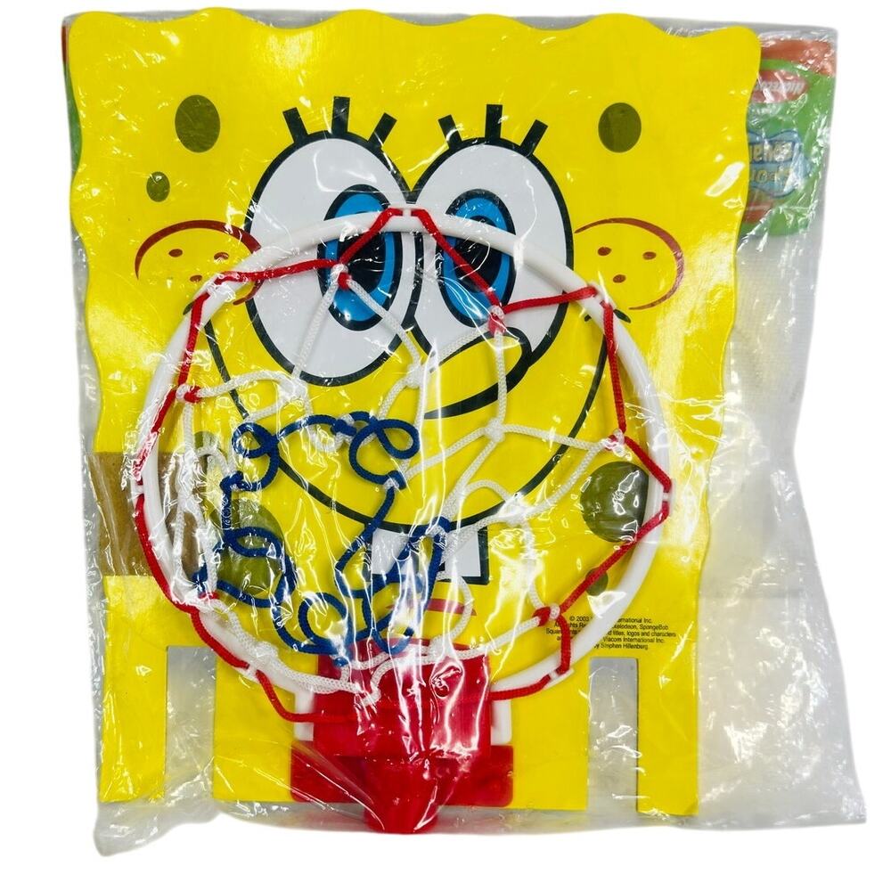 5 for $25| Nickelodeon SpongeBob SquarePants Wastebasket Basketball Hoop 2003